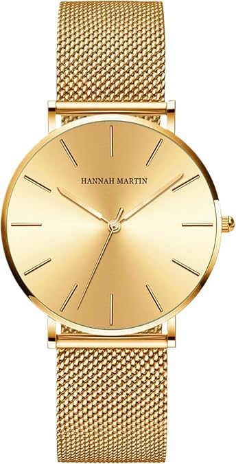 Women Watches Minimalist Fashion Quartz Wrist Watch Party Dress Bracelet Watch for Ladies with Stainless Steel Mesh Band