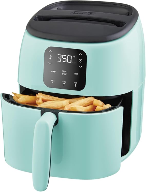 Dash Tasti-Crisp Digital Air Fryer, 2.6 Quart, Aqua