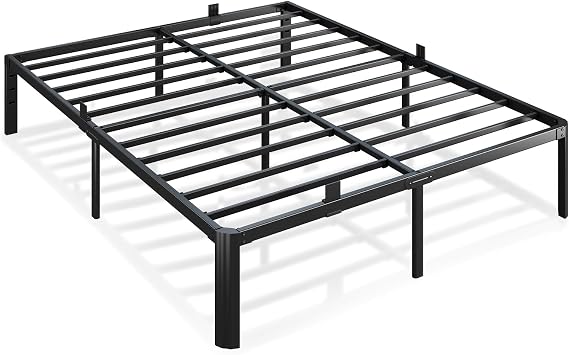 Metal Bed Frame Full Size, 14 Inch Heavy Duty Platform with Storage Space