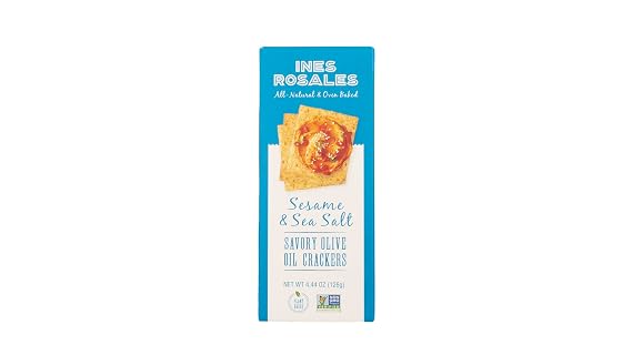 Ines Rosales Sesame & Sea Salt Olive Oil Crackers 4.44 Oz