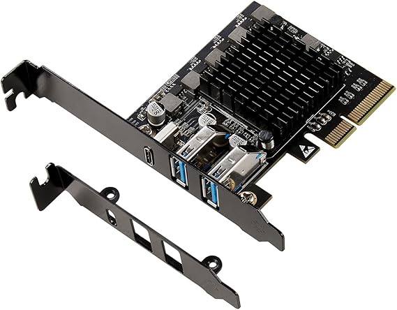 2 Port USB Type A 3.2 and Single Port USB-C 3.2 Gen 2x2 PCI-e Gen 3 x4 Expansion Card