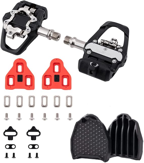BUCKLOS Look Delta, SPD Spin Bike Bicycle Pedals Come with Clips,Pedal Converter for Peloton Bike & Peloton Bike+