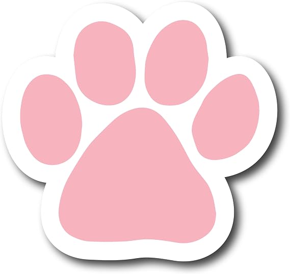 Magnet Me Up Light Pink Paw Print Car Magnet - 5"x5" Heavy-Duty Weatherproof Vinyl, Magnetic Decal, Pet Lover Gift, Animal Rescue Support, Car, Fridge, Locker Decoration, Made in USA | Heavy duty magnetic decal for car, truck, SUV or fridge, full color UV printed