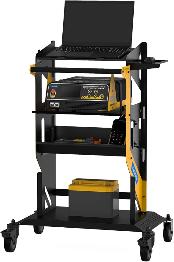 AUTOOL Heavy-Duty Modular Service Cart – 360° Swivel Casters, Large Storage Drawer & Corrosion-Resistant Steel for Automotive Workshops T22