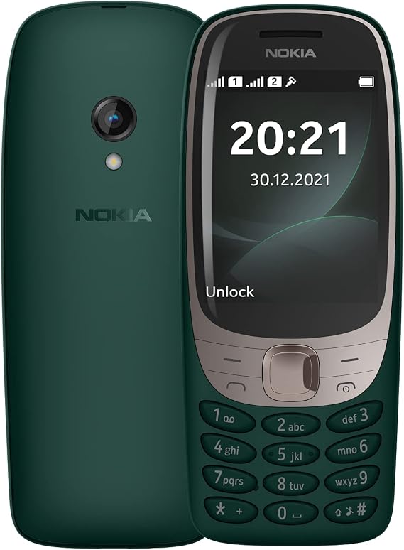 Nokia 6310 Green MÓvil Senior, Dual Sim, 2.8' CÁmara 0.3 Mp, Bluetooth, Radio Fm, Micro Sd