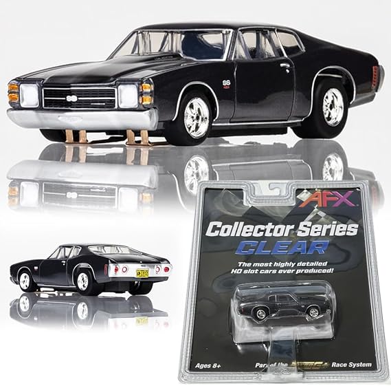 AFX 22087 Mega-G+ 1972 Chevelle SS454 Black HO Slot Car