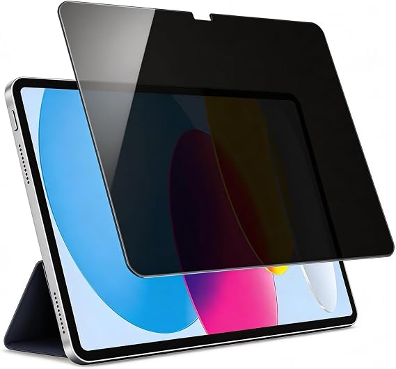 Privacy Screen Protector for Samsung Galaxy Tab S10 Plus/S9 Plus/S9 FE Plus/S7 FE 5G/S8+ 12.4 Inch, Anti-Spy Tempered Glass for Samsung Tablet SM-X610/X810/X800/T730/T970,1 Pack
