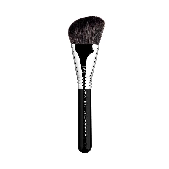 Sigma Beauty Professional F23 Soft Angled ContourTM synthetic Face Makeup Brush with SigmaTech fibers for Contouring, Sculpting and Highlighting