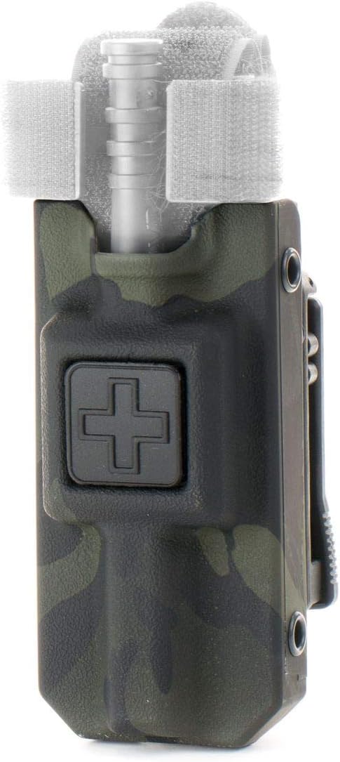 Eleven 10 Rigid TQ Case for C-A-T Tourniquet, Multicam Black, Belt Attachment