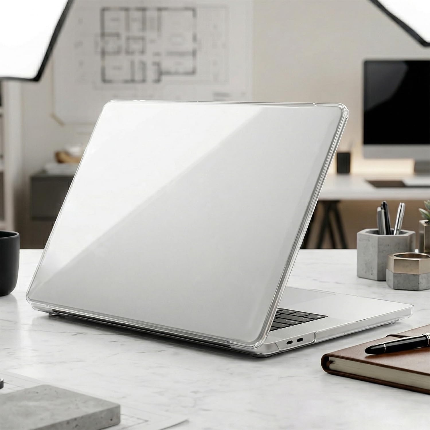 Apple Macbook Neo 13" İnç Uyumlu Kılıf A3404 (2026) Kristal Parlak Koruyucu Sert Kapak Şeffaf