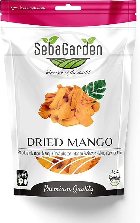 Seba Garden Mango Strips - South African Dried Mango - Ziplock Bag (500 gr)