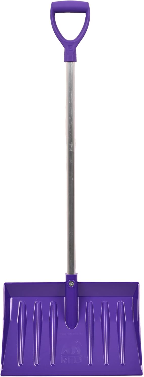 Red Gorilla Small Multi Shovel with D-Grip Handle Short Multi-Purpose Spade Lightweight Tool for Mucking Out Stable Garden Compost or Snow Shovel (Purple)