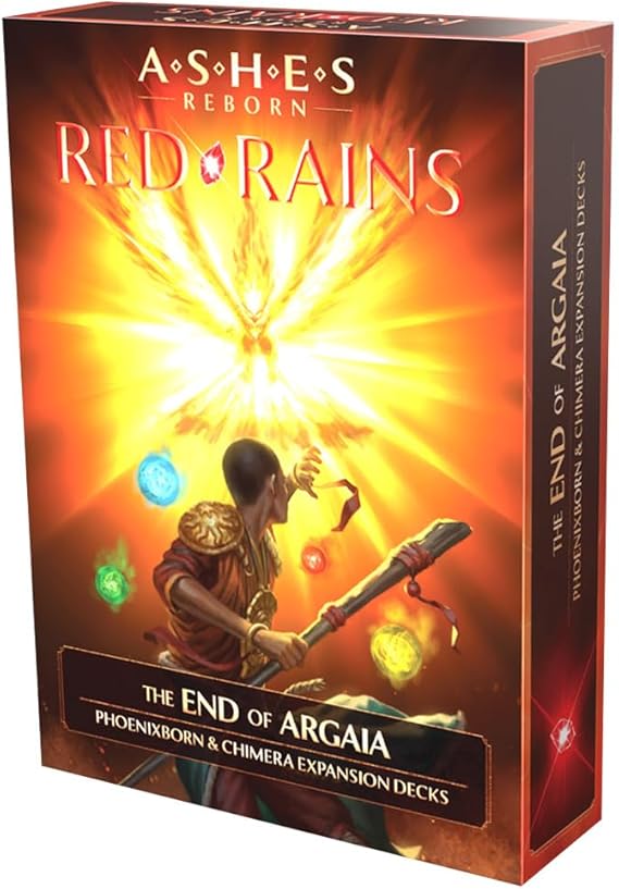 Ashes Reborn: Red Rains - The End of Argaia by Plaid Hat Games | Ages 14+ | 1-2 Players | Strategic Card Adventure with Phoenixborn Heroes & Narrative Deck-Building Challenges
