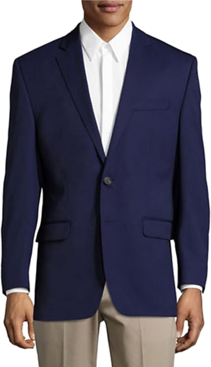 Chaps Men's Suit Separates Comfort-Fit Performance Series Suit Jacket, Blue (48 Long)
