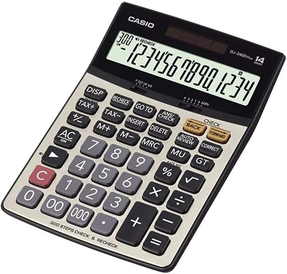 Casio DJ-240D Plus 14 Hane Hesap Makinesi