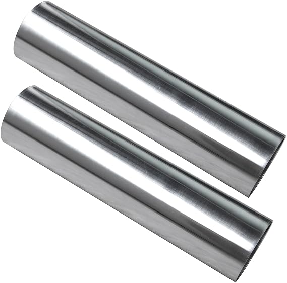 Aluminum Alloy Straight Tube 2.75" OD, Length 12", Aluminum Straight Pipe, High Polishing (2.75" OD (70mm)-2PCS)