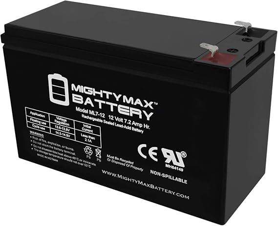 Mighty Max Battery 12V 7Ah SLA Battery Replaces Alpha Technologies Nexsys 1250, 1250E