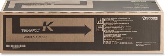 KYOCERA Genuine TK-8707K Black Toner Cartridge for TASKalfa 6550ci, 7550ci (1T02K90US0)