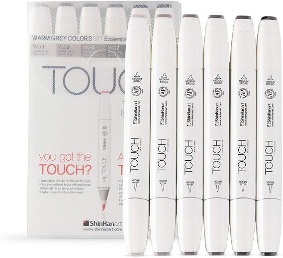 Shinhan Touch Twin Brush Marker 6 Warm Grey