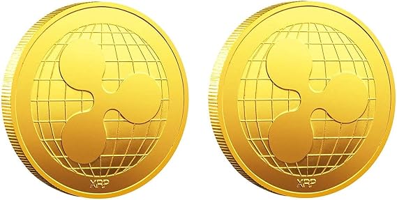 2 Pieces XRP Coin Crypto Coins Cryptocurrency Coin Iota Commemorative Coin Souvenir