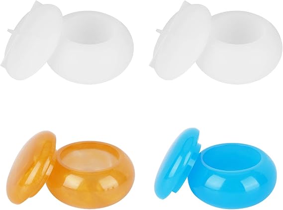 Gartful Resin Box Molds, Silicone Bottle Resin Molds with Lids, Storage Container Epoxy Casting Molds for Storing Jewelry Earrings, Rings, Coins, Keys, Candle Jar, Candy Tin, DIY Decorative, Set of 2