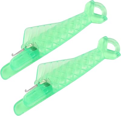 Hordion 10Pcs Fish Mouth Sewing Machine Needle Threader, Fish Type Needle Threader Automatic Sewing Needle Threader Tool, Quick Sewing Machine Loop Easy Selfthread Needle Threaders