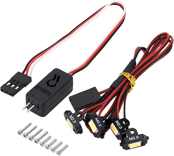 INJORA M2.0 Rock Lights Kit with Controller for TRX4M 1/18 RC (4 Lights)