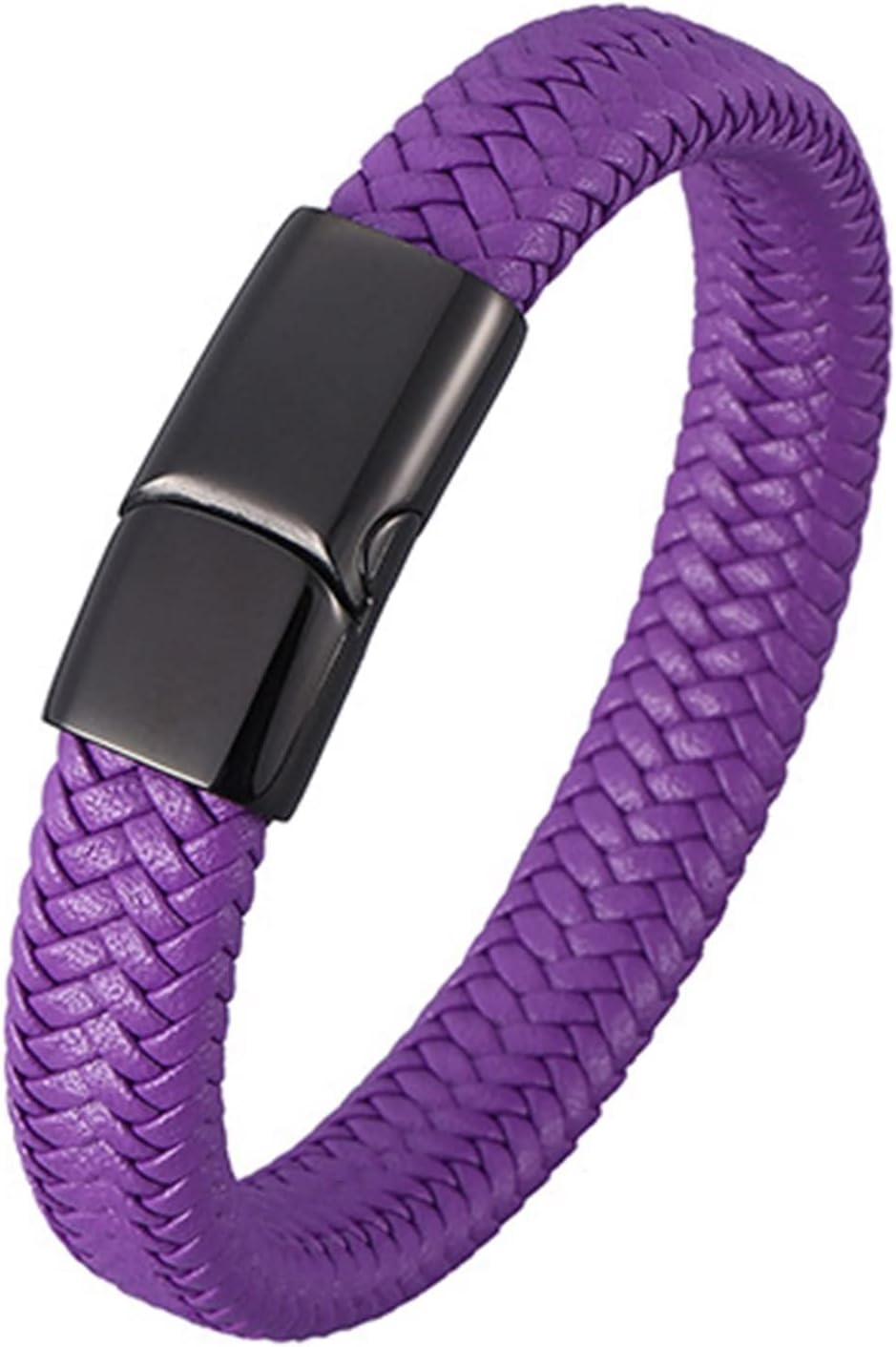 Friendship Bracelets, Mens Jewelry Bracelet Simple Style Braided Leather Cord Bracelet Stainless Steel