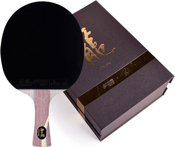 Carbon bottom ping pong blade and competitive ping pong racket holds ball stable