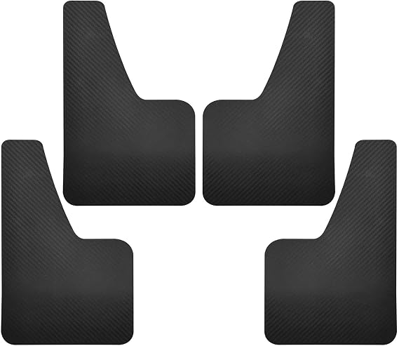 4Pcs Universal Car Mud Flaps for Fiat Bravo (Type 198 2007-2014), Splash Guards, Flexible PVC Mudguards for Car, Wheel Arch Exterior Accessories, 36cm x 21cm,Black-4pcs