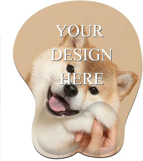Custom Mouse Pad with Wrist Support，Ergonomic Personalized Mousepad,Add Personalized Photo & Text, Non-Slip Base, Comfort Gel Cushion for Office and Gaming (9)