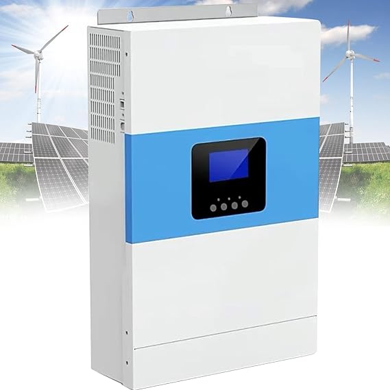 CHRISK 8000W Hybrid Pure Sine Wave Inverter Solar Hybrid Inverter High Frequency Solar Inverters Built in Solar Controller with WiFi Module