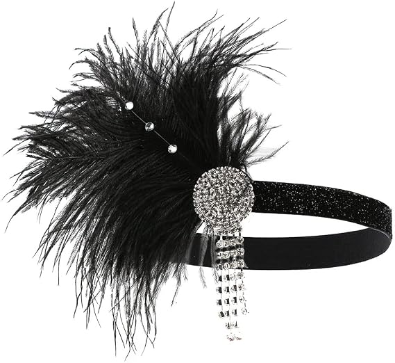 STIOEDYUAN 1920s Headband Hair Accessories for Women Headpiece Vintage Gatsby Party