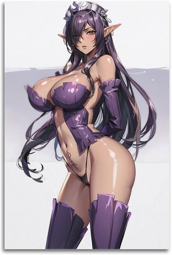 DIUKES Kuroinu Kedakaki Seijo Wa Hakudaku Ni Somaru Olga Poster Wall Art Decor Canvas Poster for Bedroom Artistic Poster Decoration Unframe-style 16x24inch(40x60cm)