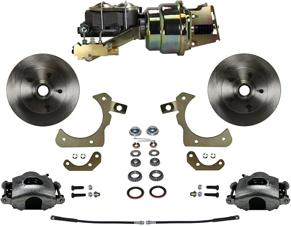 LEED BRAKES Power Front Disc Brake Conversion Kit With Disc Valve