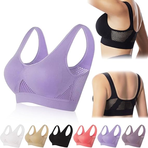 Breathable Cool Liftup Air Bra That Lift Up Sagging Breasts, 2024 New Women's Summer Ultra-Thin Comfort Bra