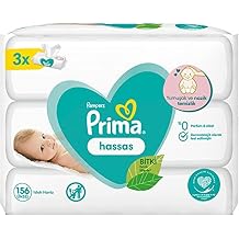 Prima Hassas Ciltler İçin Islak Mendil, 156 Yaprak (3x52 Adet), Alkolsüz, Parfümsüz