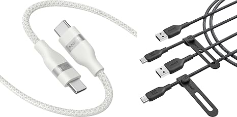 Anker USB-C to USB-C and A to USB C Charger Cable (Bundle