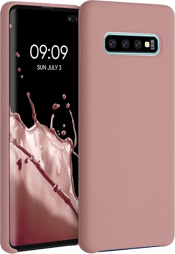 kwmobile Case Compatible with Samsung Galaxy S10 Plus / S10+ Case - TPU Silicone Phone Cover with Soft Finish - Winter Rose