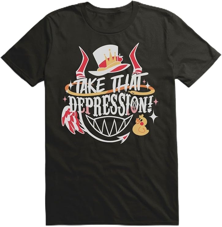 Hazbin Hotel Lucifer Take That Depression Extra Soft T-Shirt Black