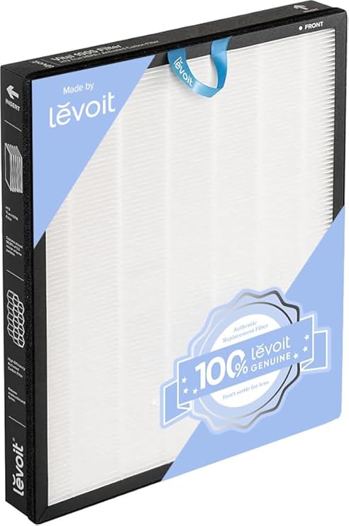 Levoit Vital 100S-P Air Purifier Replacement Filter, Genuine Air Filters | AHAM VERIFIDE, Supports HEPA Sleep Mode, Activated Carbon, Removes Pet Dander, Smoke Odor, Allergens, Vital 100S-RF, 1 Pack