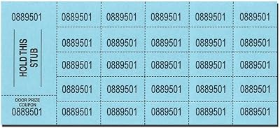 Auction Tickets - 500 Sheets - BLUE