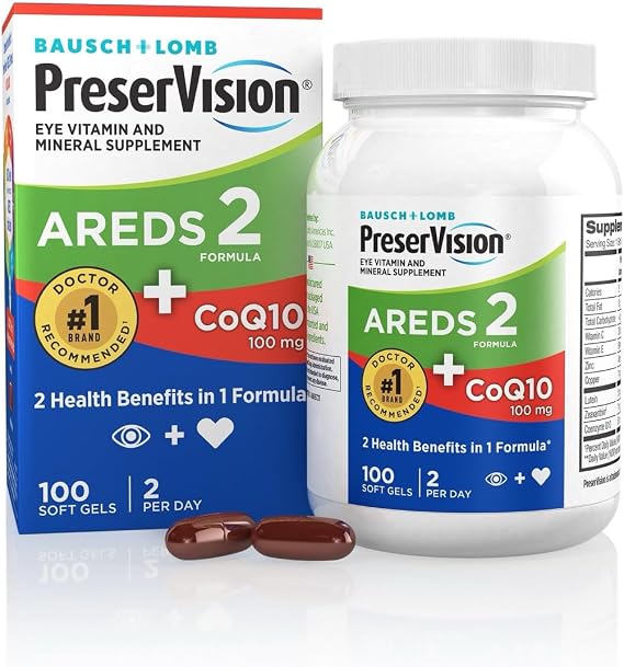 PreserVision AREDS 2 Eye Vitamins Lutein Zeaxanthin Supplement 100 Softgels