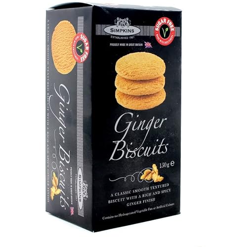 Simpkins Ginger Biscuits No Added Sugar 150 g Pack of 6