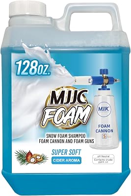 MJJC Foam 128 fl oz Ultimate Snow Foam Car Wash Soap Specialized Car Shampoo for Foam Cannon and Pressure Washer, Safe for Cars pH Neutral, 10x Concentrated Refreshing cider aroma