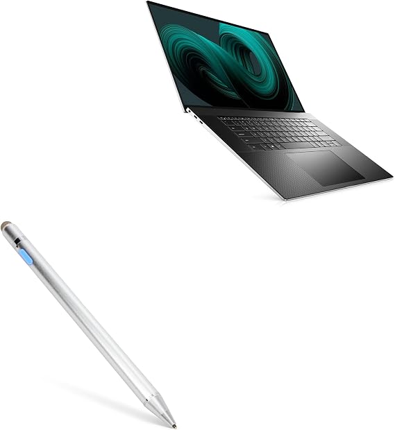 BoxWave Stylus Pen Compatible with Dell XPS 17 (9710) - AccuPoint Active Stylus, Electronic Stylus with Ultra Fine Tip - Metallic Silver