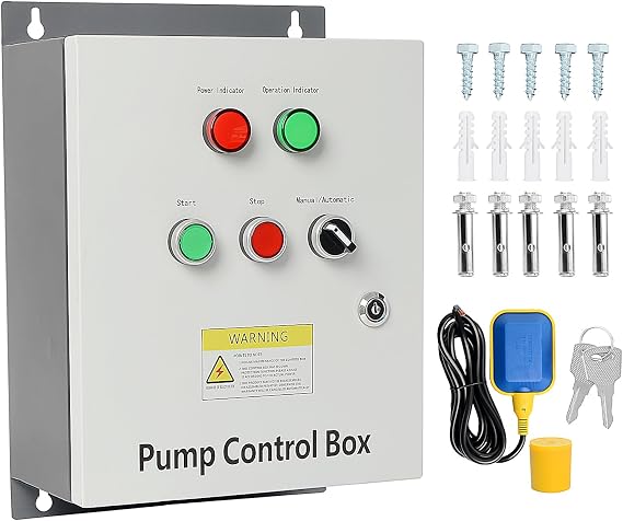2 HP Well Pump Control Box, 208/240V Three-Phase, 4-Wire with Contactor