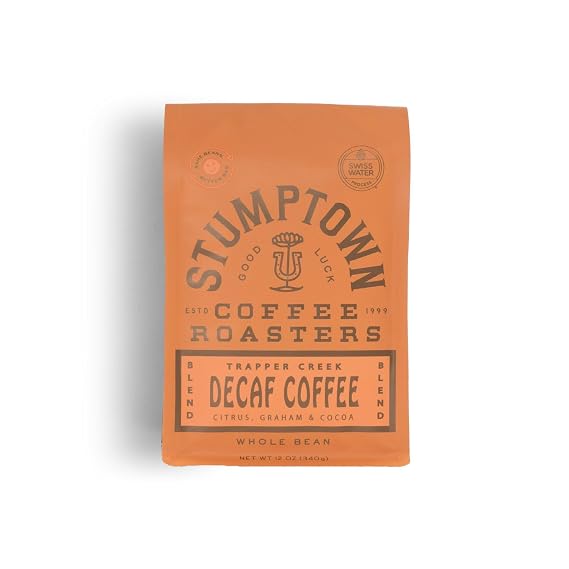 Stumptown Coffee Roasters, Decaf Whole Bean Coffee, 100% Arabica Coffee - Trapper Creek, 12oz Bag
