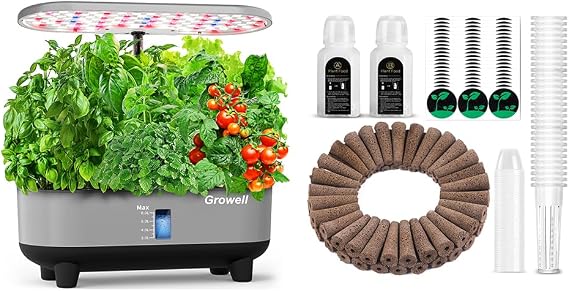Growell 16 Pods Hydroponics Growing System Kit & Seed Pod Kit 182 pcs