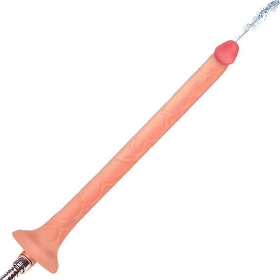 HOSED 12" Slim Silicone Enema Hose for Beginners, Men, Women, Couples. Realistic Look Extra-Long Dong, Compatible. Premium Silicone. 2 Pieces, Flesh.